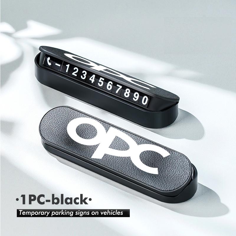 Suede Car Phone Number Plate Temporary Parking Card Stop Sign For Opel OPC Astra J H G K Insignia Corsa D B E Mokka Meriva YU1