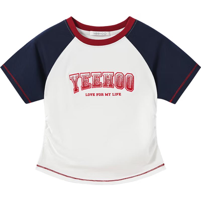 YEEHOO Girls  American Academy Short Sleeve T-Shirt 130