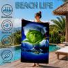 Grin-ch's Festive Adventure Beach Towel, Microfiber Beach Towel, Perfect For Pool, Beach, Travel, Home Decor Beach Party Fan Gifts
