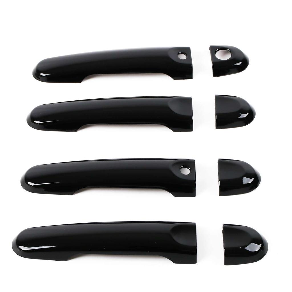 For Nissan Versa Tiida 2012 2013 2014 2015 2016 2017 2018 ABS Chrome Glossy Black Door Handle Cover Trim Sticker Car Accessories