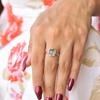 Round Cut Natural Moss Agate dainty ring , Nature Inspired Leaf Ring , healing gemstone bohemian ring , Bridesmaid gift , Gift for her