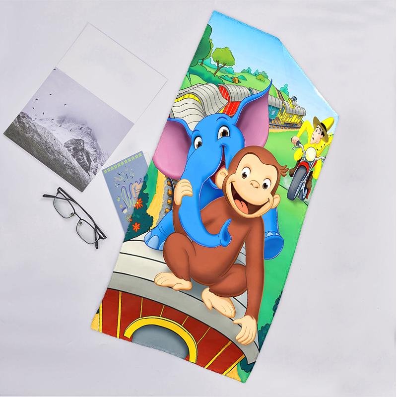 Curious George Fashion Beach Towel: Ideal for Summer Adventures Soft, absorbent and quick drying suitable for swimming and bathing