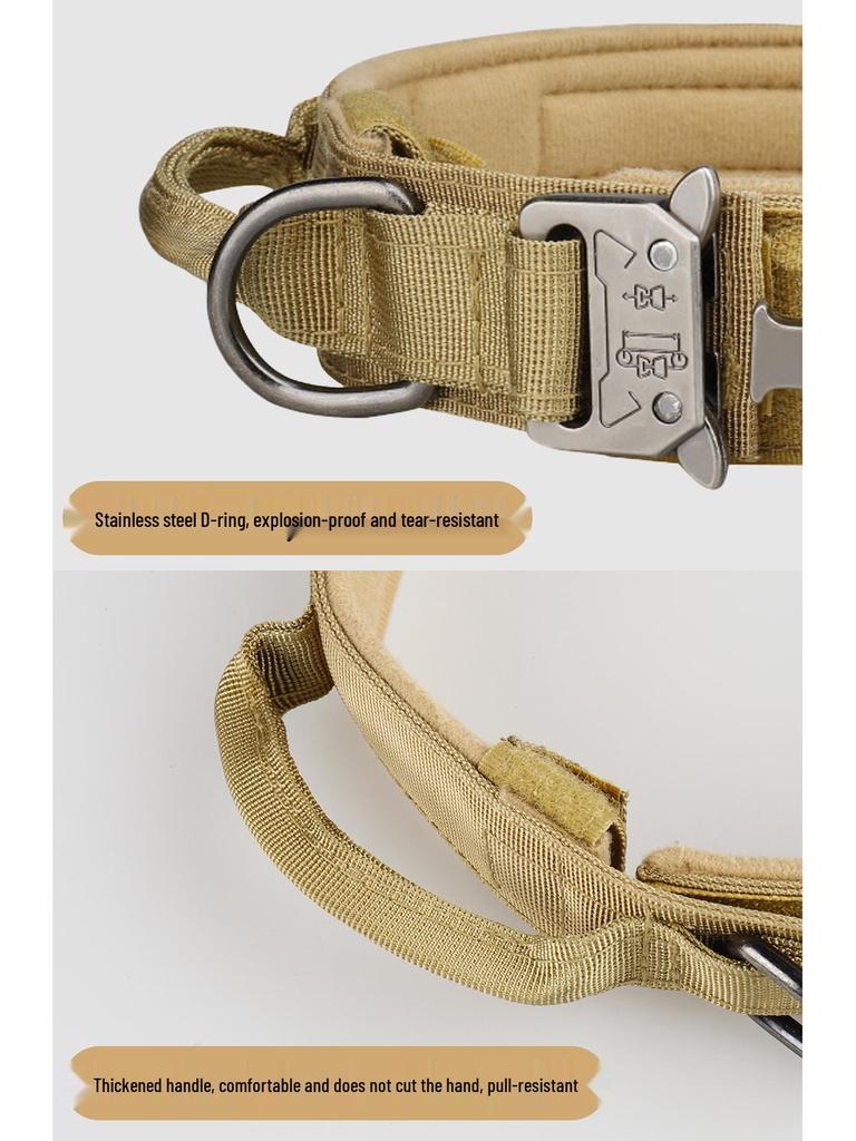 Outdoor Tactical Nylon Dog Collar with Liftable Handle