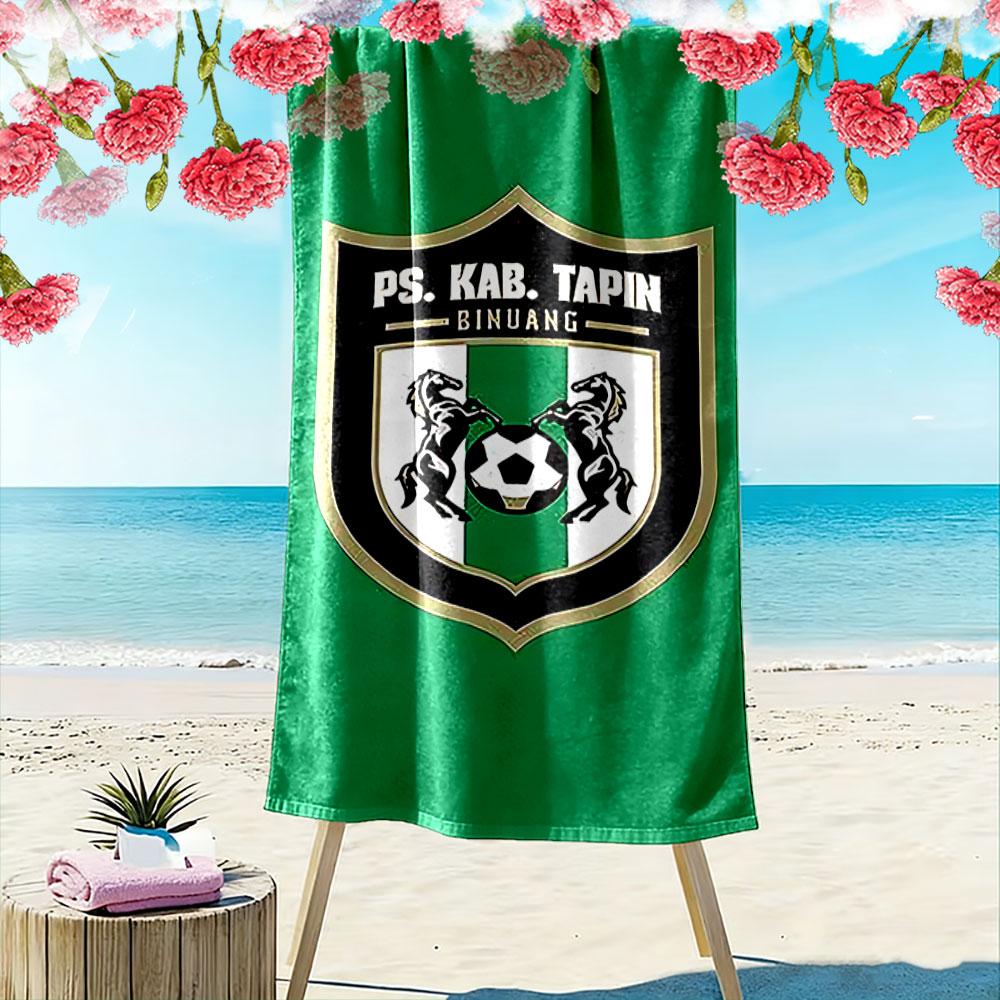 Soccer Badge Green Beach Towel Beach Towel Quick-drying for Travel Outdoor Sports Jogging Beach and Swimming