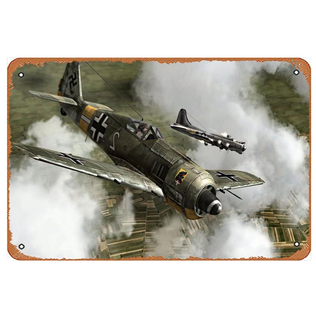 Vintage Fight Plane Metal Tin Signs Plaque Plate Retro Wall Art Posters for Man Cave Bar Pub Clubs Cafe Iron Painting Decoration