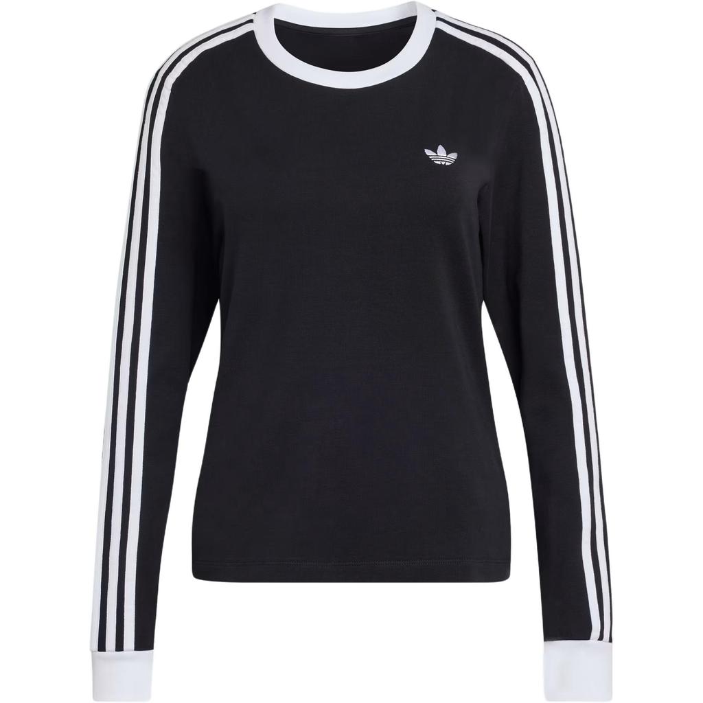 adidas Originals 3 Strepen Firebird Adicolor Serie Gebreide Ronde Hals Slim Fit Lange Mouwen T-shirt Dames tops KD7964