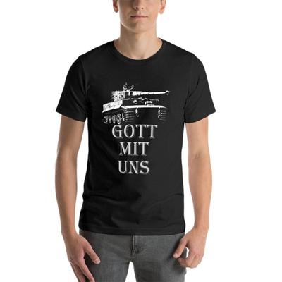 Casual Gott Mit Uns Tiger Duitse legertank Panzer Ww2 T-shirt