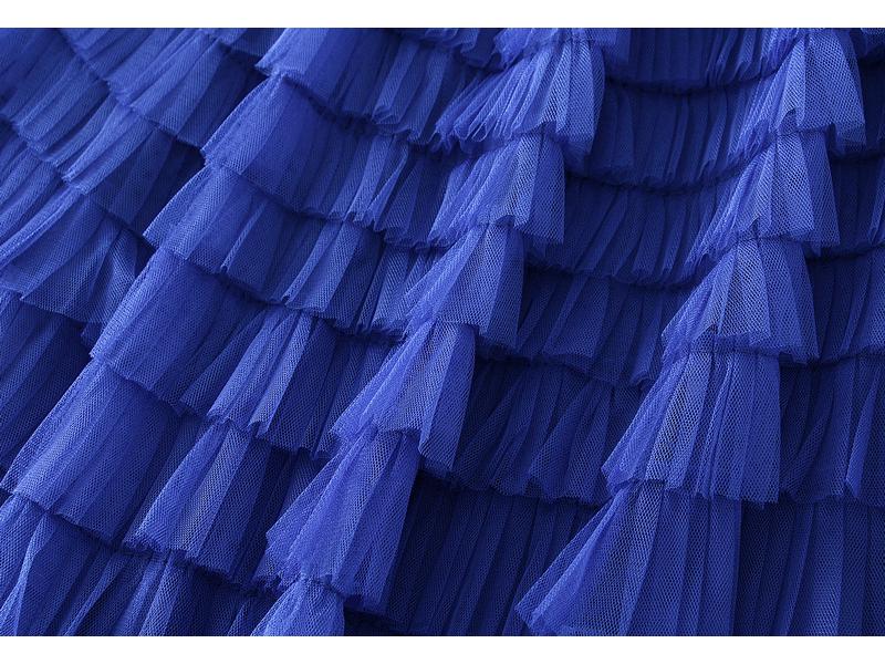 Fairy White Tulle Pleated Long Midi Skirt for Women - Spring/Autumn 2024 Collection.