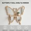 Acrylic Butterfly Wall Hanging Planter Shelf Wooden-Craft Home Decoration