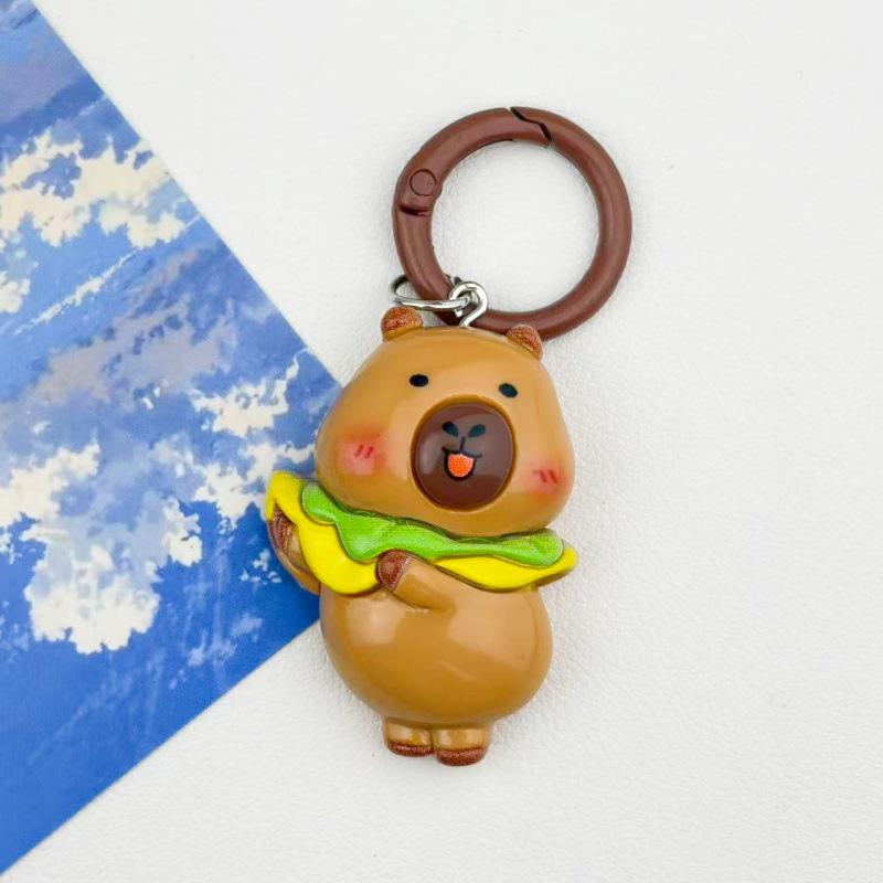 DIY Cute Capybara Keychain: Resin Toy Pendant for Backpacks & Gifts