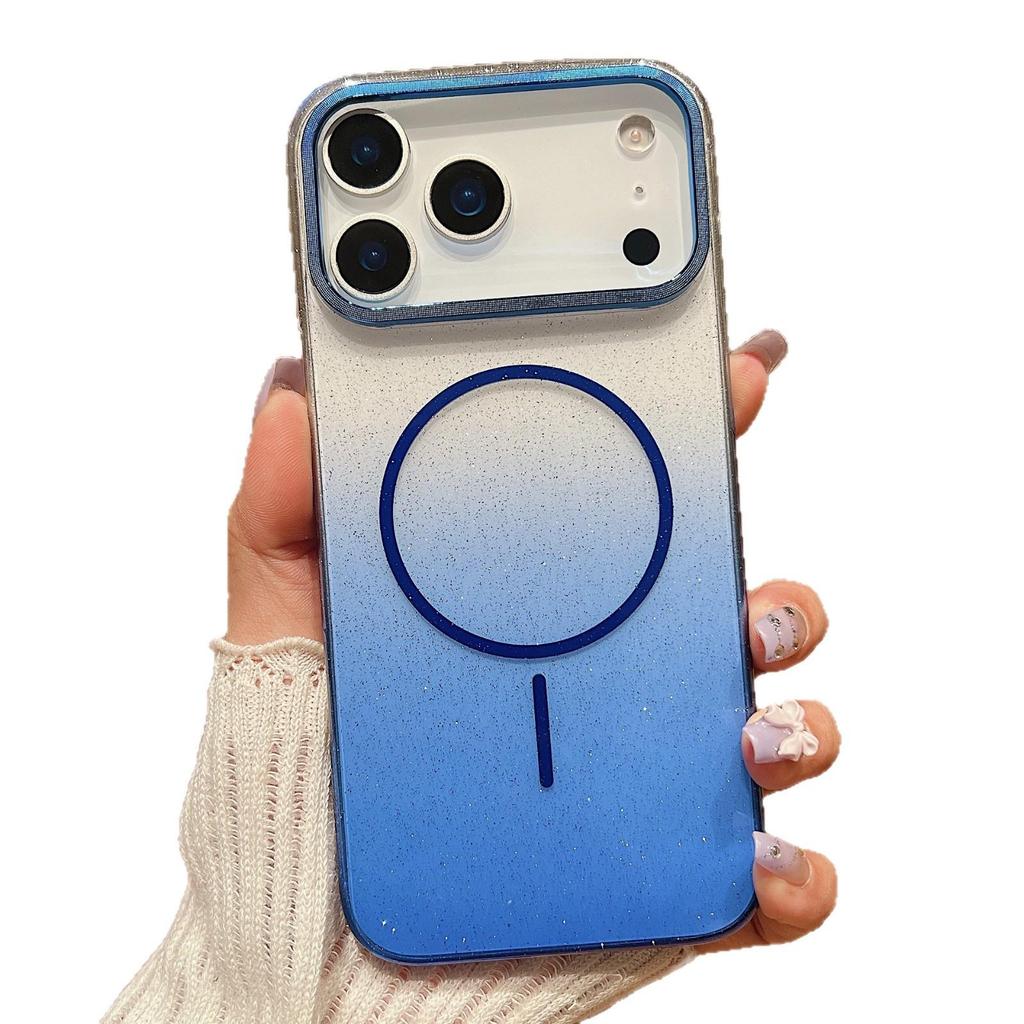 Apple iPhone 16/15/14/13 Gradient Glitter Magnetic Case - 17 Pro Max Drop-Proof Protection