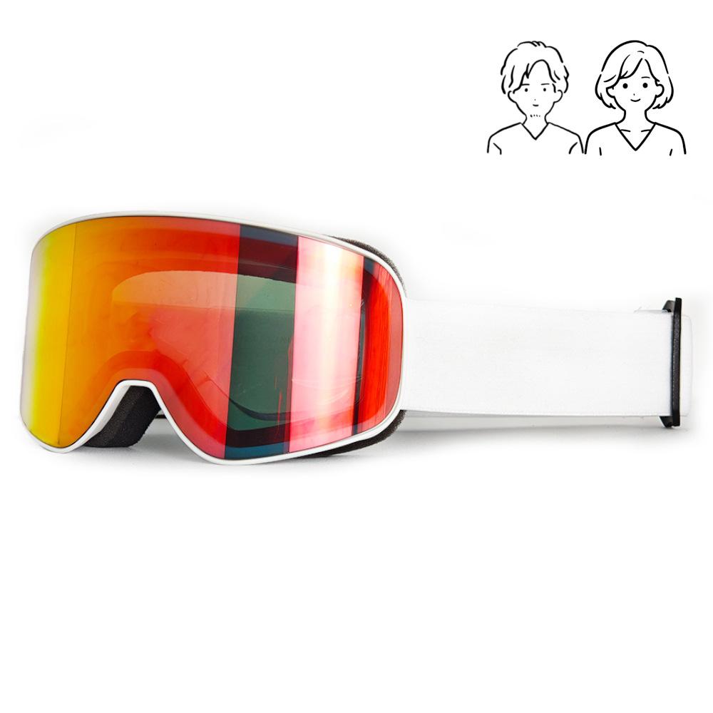 New ski goggles equipment, large cylindrical lens goggles, double-layer anti-fog, for mountaineering and snow activities, suitable for nearsighted