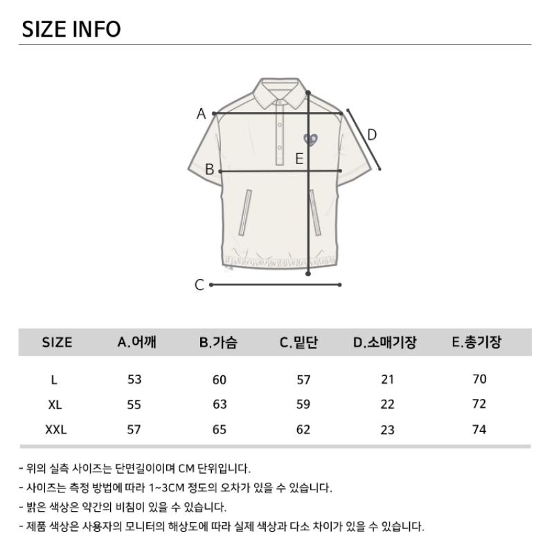 GOXO Smile Heart Pocket Shirt Cream