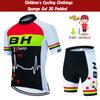 BH Kids Cycling Jersey Set Short Sleeve Children Bike Clothing Breathable Quick Dry Boys Summer Bicycle Wear Maillot Ciclismo