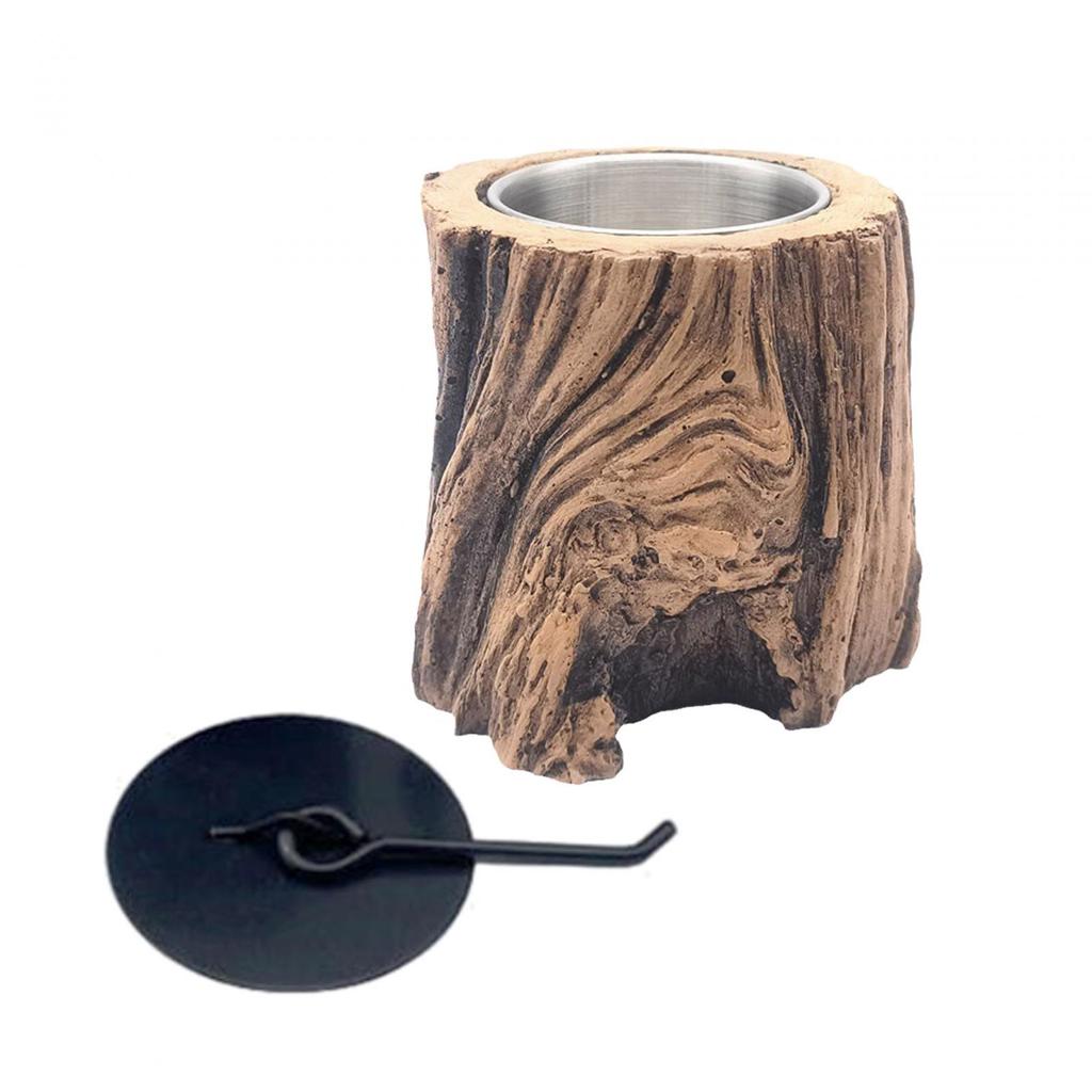 Tabletop Fire Pit Housewarming Gift Mini Fireplace for Patio Terrace Camping Brown
