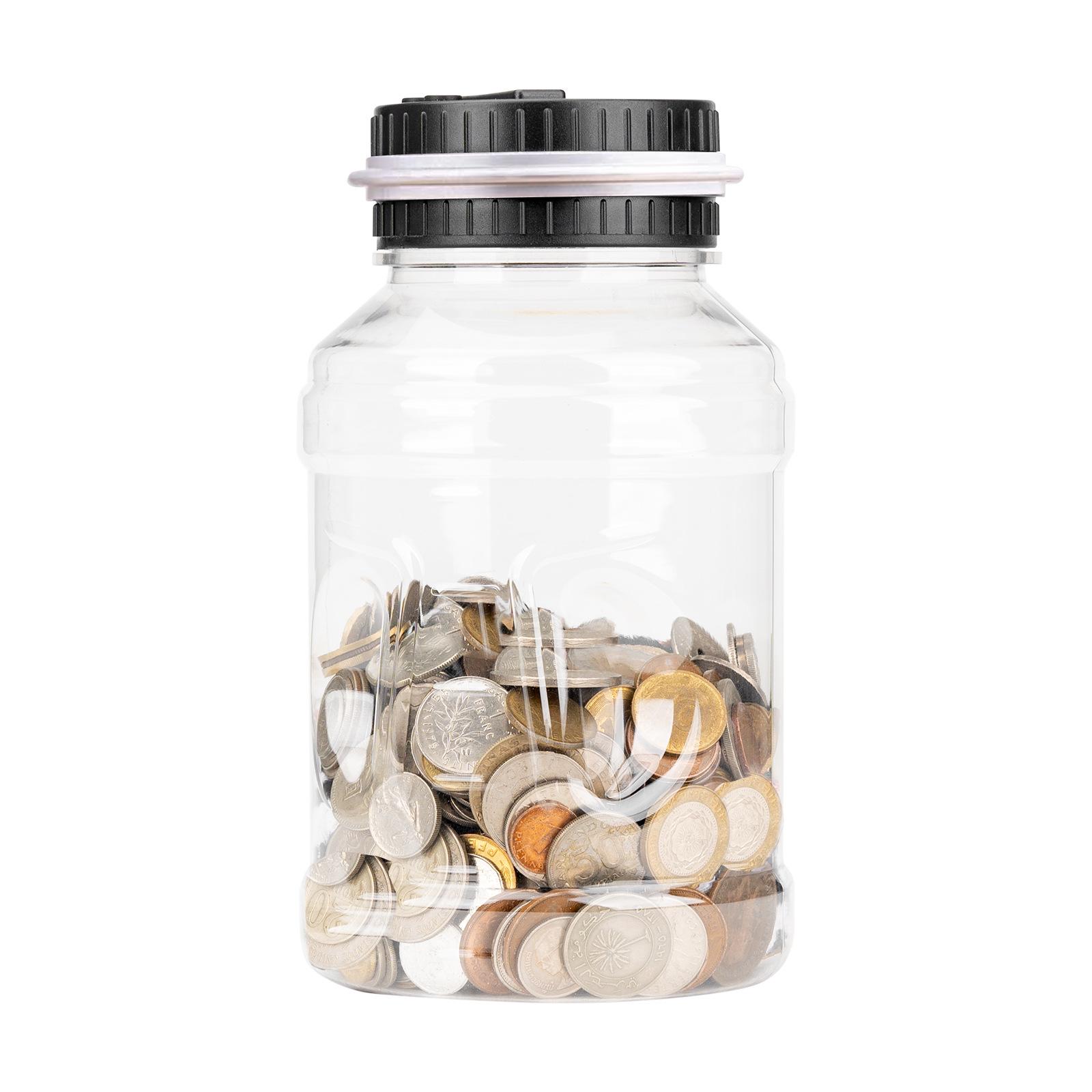 Large Capacity Coin Counting Piggy Bank (1.8L) – USD & Euro Compatible Kid s Toy 11.5*11.5*20.5CM