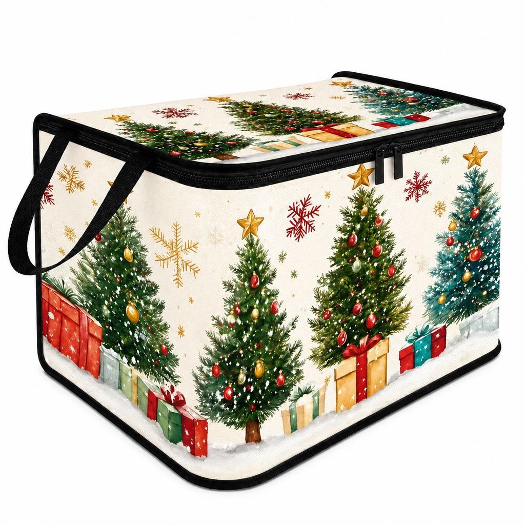 Christmas Printed Storage Box 35 for Holiday Decor and Home Organization