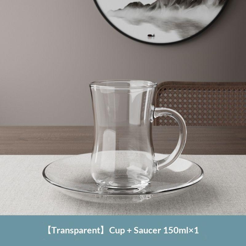 Vintage Embossed Heat Resistant Glass Mug with Handle High Quality Multi-purpose Wine Coffee Juice Tea Mug for Household Party