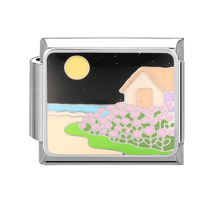 2026 Fashion Dreamy Flowers Cute Cats Dogs Moon Heart High Quality Charm Fit 9mm Stainless Steel Women Bracelet DIY Jewelry Gift