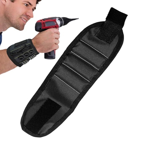 Magnetic Wristband, Magnetic Wristband for Screws - Magnetic Wristband for Tools Magnet Nail Wrist Holder - Wristband with Strong Magnet, Holds Screws