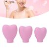 3pcs Makeup Brush Cover Portable Silicone Hrt Shaped Cosmetic Brush Guard   for Women Girls