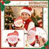 Juguete de Peluche Interactivo de Papá Noel con Sensor de Ritmo Muñeco Suave Relleno para Niños Decoración y Regalo de Navidad