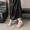 Fashion 2025 Fashion Ladies Shoes Slip on Women's Sandals Summer Dress Plus Size Crystal Best Seller Elegant Open Toe Heeled Sandals