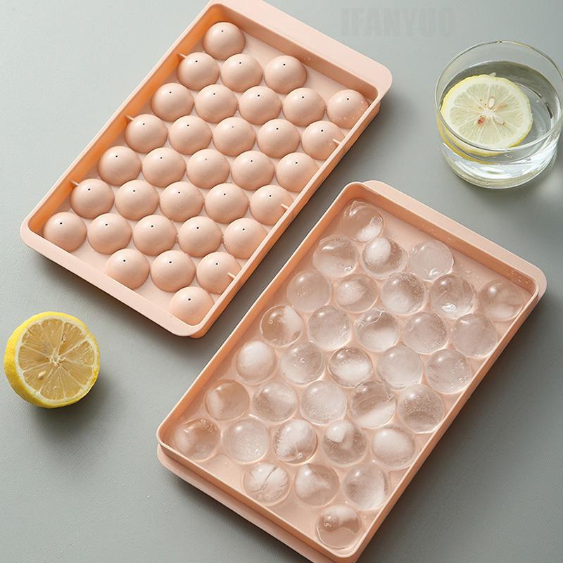33 Ice Boll Hockey PP Mold Frozen Whiskey Ball Popsicle Ice Cube Tray Box Lollipop Making Gifts Kitchen DIY Tools Accessories