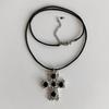 Diamond Studded Neckchain Fashionable Crucifix Pendant Necklaces Adjustable Collarbone Chain Cross Jewelry Ornament