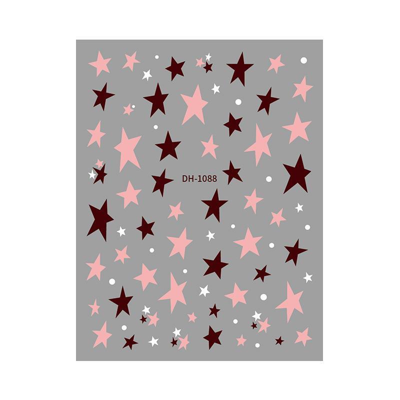 Pentagram Nail Stickers Self Adhesive Irregular Star Nail Decals DIY Nail Art Accessories for Beginner Salon Use
