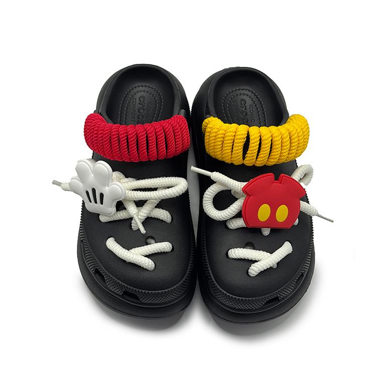 Crocs Classic Clog EVA Cartoon Cute Fashionable Trendy Comfortable Personalised Commuter Clogs Women's Black