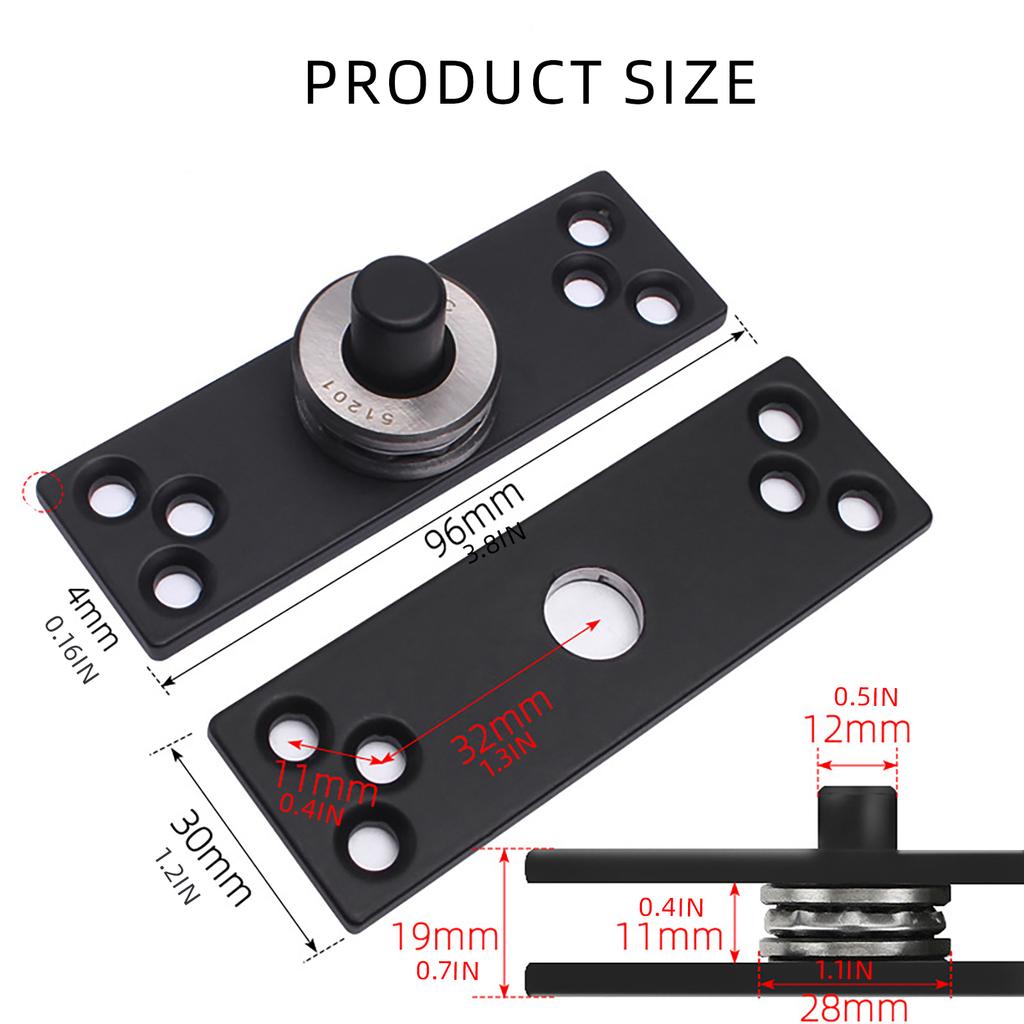 360 Degree Rotating Concealed Hinge Hidden Door Hinge Corrosion Resistant Hinge Upgrades for Cabinet Doors & Wardrobes