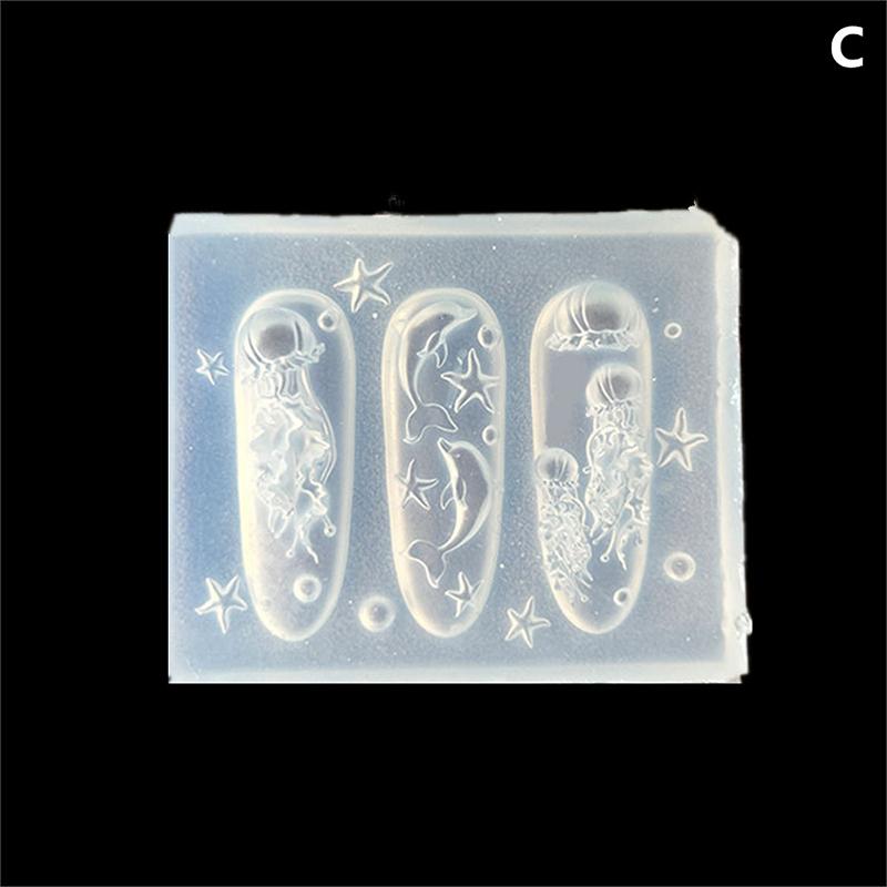 

Серия Океан Животное Силиконовая Форма Ракушка Раковина Трафареты для Ногтей Морская Звезда Медуза 3D Мягкий Шарм Маникюрная Форма Инструменты-Трафареты