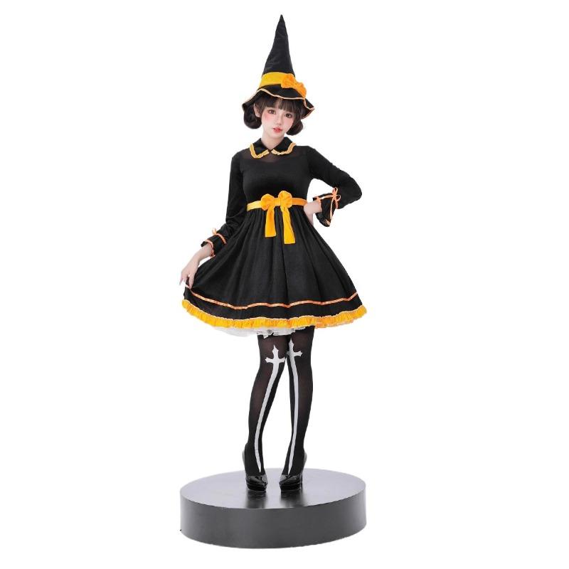 

Хэллоуин Костюм Платье Тыквы Платье Ведьмы Карнавальный Маскарадный Костюм Платье Ведьмы XL