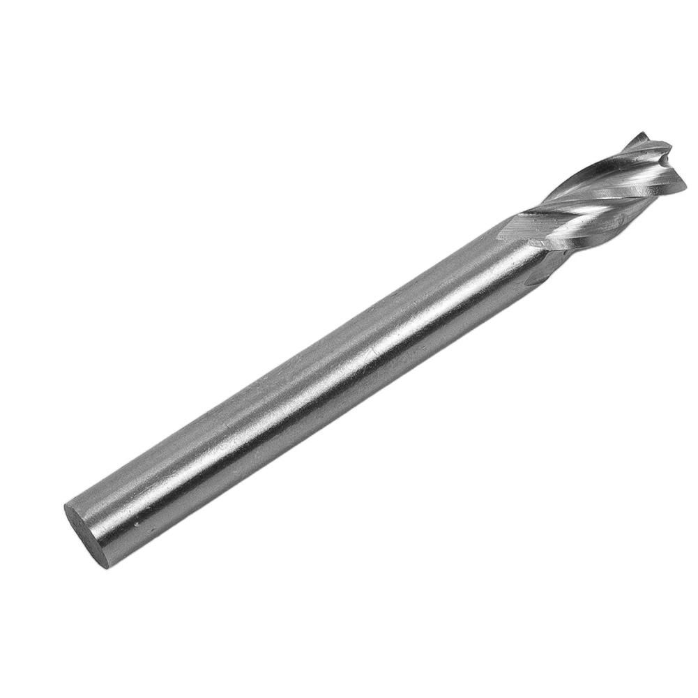 4/6/8/10/12mm Milling Cutter Router Bit HSS CNC 4 Flute Straight Shank Carbide End Mill Cutter Drill Bit Tools Accessories