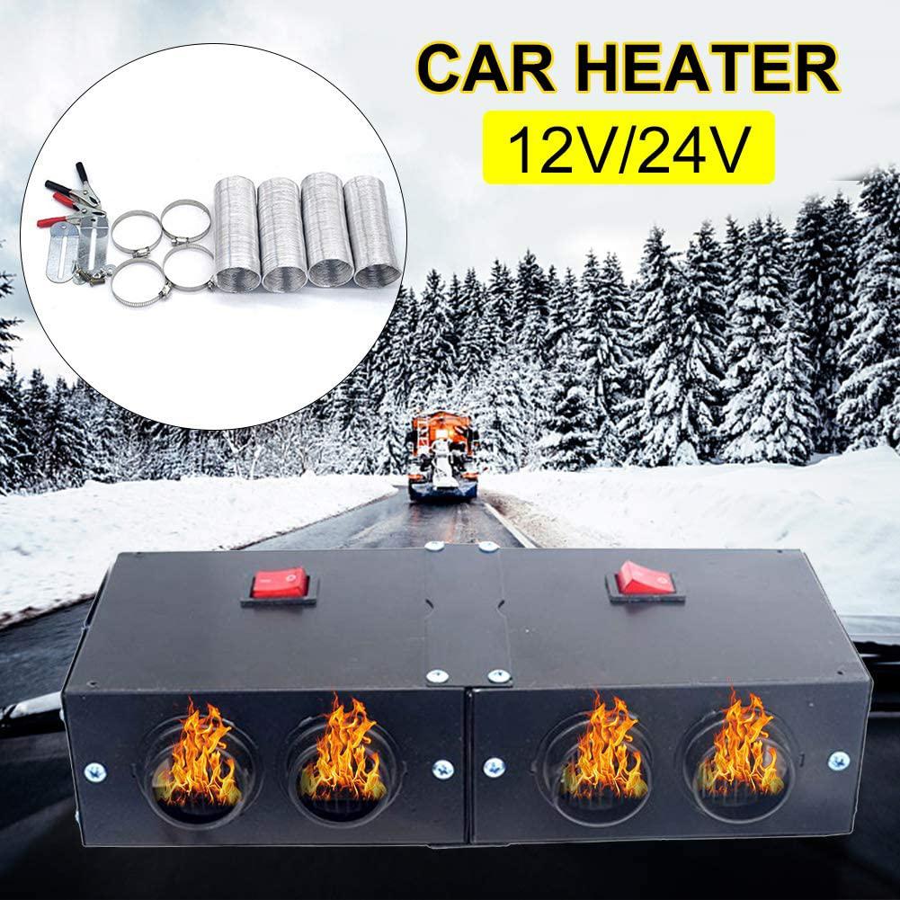 12V/24V Winter Warmer Defroster Fast Heating Car Windshield Heater Low Noise Frost Snow Fog Removal Machine Auto Accessories