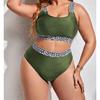 0XL - 4XL Bikini cu îmbinare Plus Size Costum de baie Marime Mari Costum de baie Femeie Set de bikini din două piese Costum de baie pentru baie