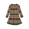 Christmas Day Girls' Long Sleeve Dress - Color Pocket Dress