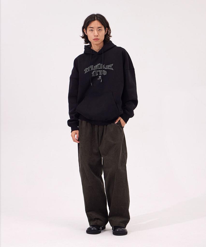 Black Letter Lettering Hoodie_Black