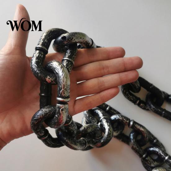 Pomeranian Leash Giant Chain Dog Leash, Lightweight Plastic Pet Looks Like Comfortable Iron Chain, Stylish Big for Small Dogs Photo Props Heavy-duty