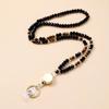 Fashion Women's Lanyard Necklace Natural Key Lanyard Badge Card Holder  Card Protector