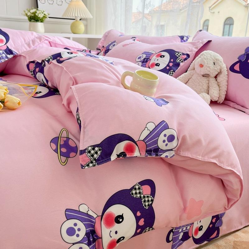 

Осенне-зимний толстый чистый хлопок с начесом, цельный пододеяльник с маленьким свежим рисунком для спальни 150 * 200cm