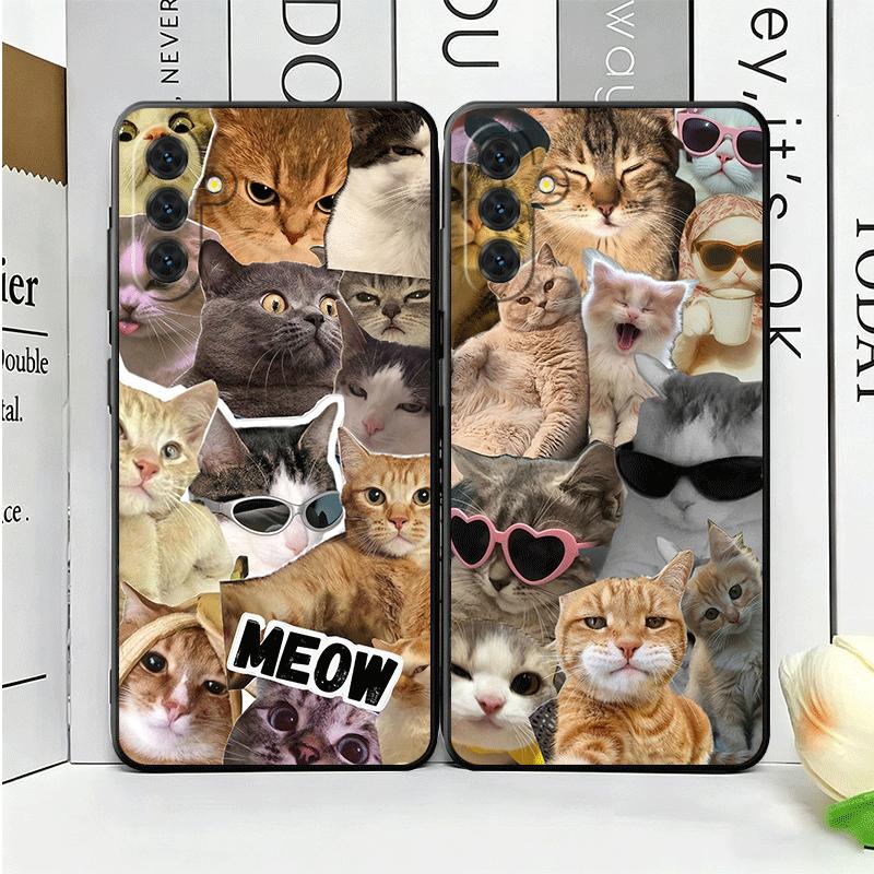 Crying Cats Combine Memes Soft Phone Case for Samsung A17 A37 A57 A16 A26 A36 A56 A15 A25 A35 A55 A14 A24 A34 A54 A13 A23 A33 A5
