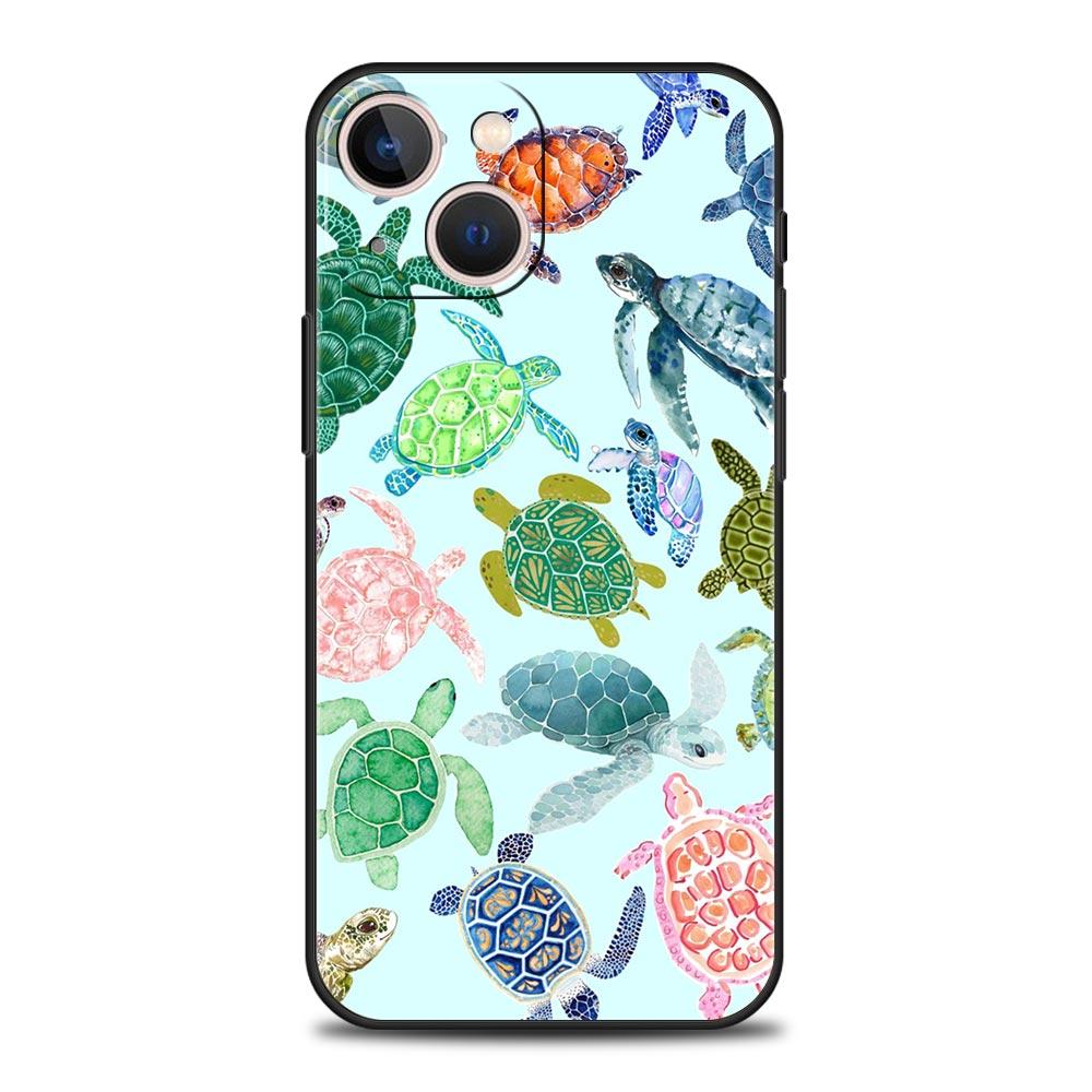 Phone Case For iPhone 17 16e 15 14 13 12 11 Pro Max SE 7 8 Plus Shell iPhone 16 Soft TPU Cover Ocean Life Theme