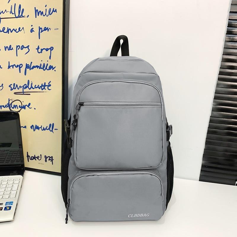 Plecak męski dla ucznia szkoły średniej Torba szkolna o dużej pojemności Plecak podróżny dla kobiet w jednolitym kolorze