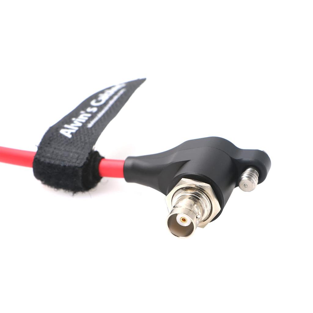 SDI Port Protection Cable Galvanic Isolator SDI Protector for BNC Male to Female Cord Alvin Cable RED-Komodo 8inch20cm (Red/Right Angle)