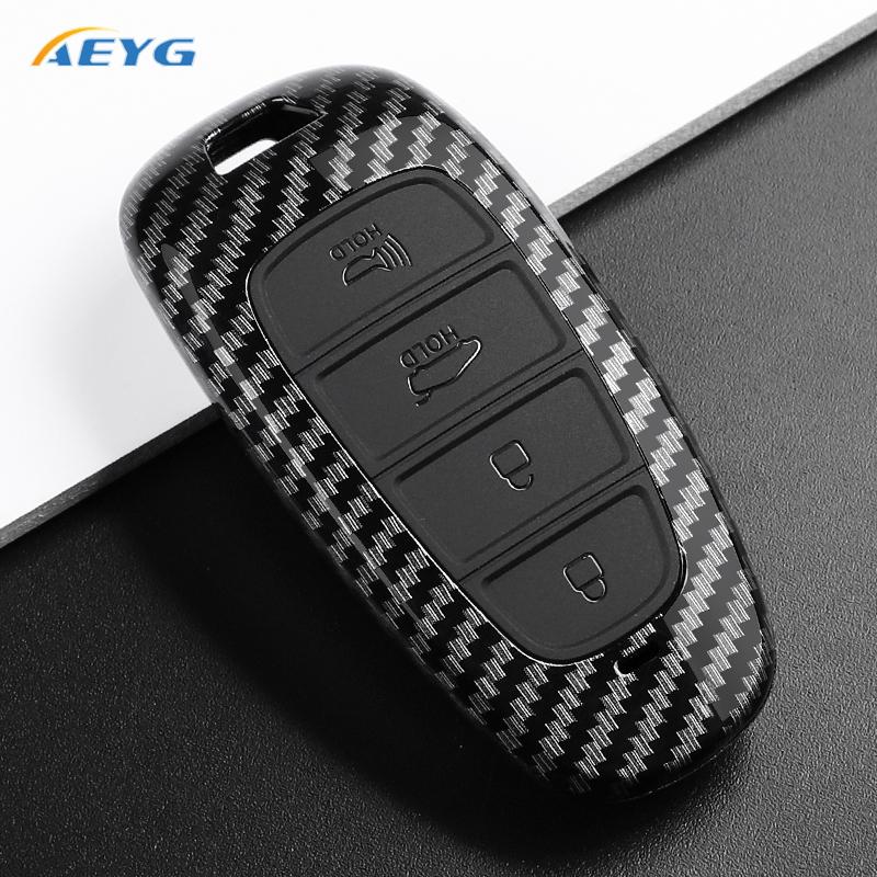 

Abs Carbon Fiber Car Key Case Cover For Hyundai Sonata Sel Ev 6 8 Ioniq 5 Nexo Tucson Sonata Grandeur Sonata Limited
