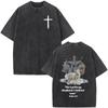 Christian Jesus Bible Verse Washed T-shirts Men's Women Fashion Vintage Oversized T Shirts Harajuku Cotton Short Sleeve T-shirt