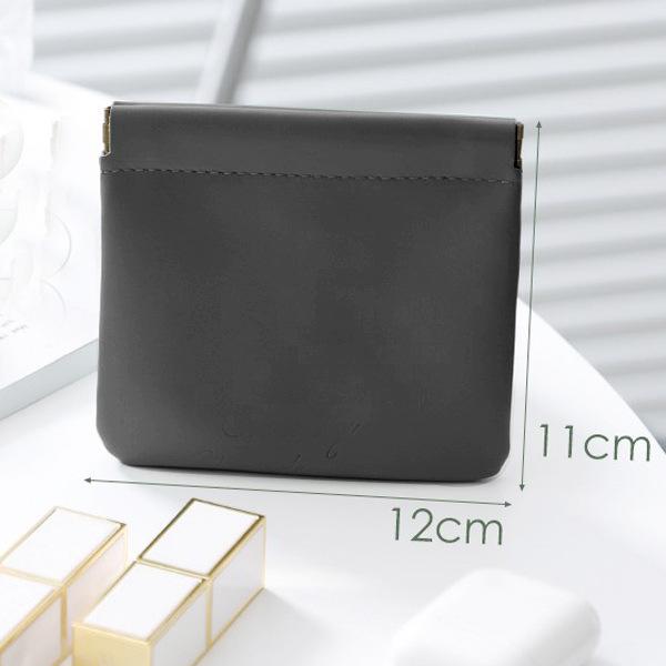 Compact PU Multipurpose Pouch: Lipstick, Coins, Jewelry, Earphones Storage.