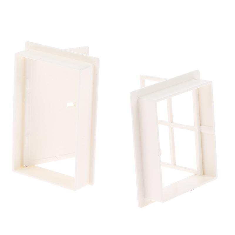 Mini dom, willa, plastikowe drzwi i okna, modelowanie i dekoracja domu